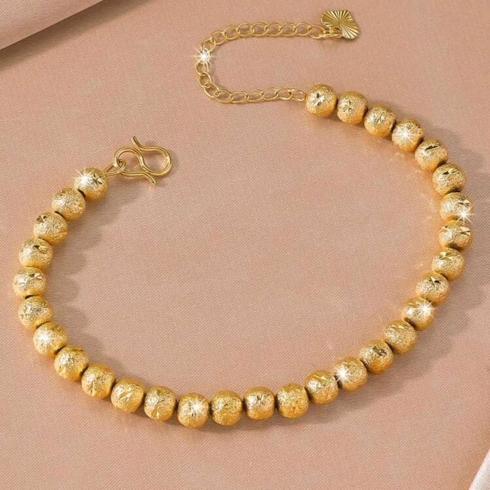 24k Gold Plated Beaded Bracelet